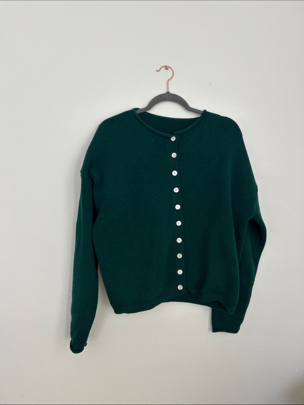 Amazon Dark Green Button-Front Women's Cardigan